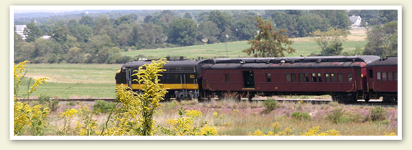 Gettysburg Bed and Breakfast - The Doubleday Inn B&B - Enjoy scenic Adams County by taking the train to Biglerville on the Pioneer Rail Line